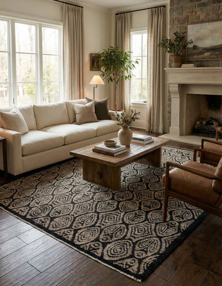 Detail image of 8' x 10' 3  Hand Knotted Darya Wool Rug