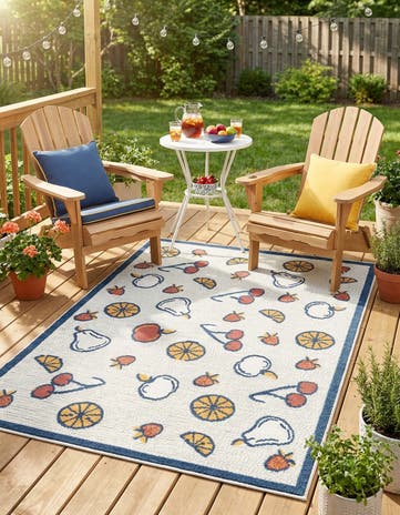 5' x 7' 7 Easy-Clean Indoor / Outdoor Rug