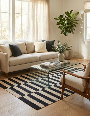3' 4 x 4' 10 Hand Woven Kilim Modern Wool Rug