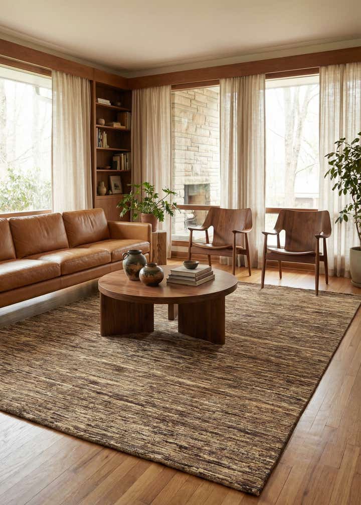 6' 7 x 8' 6 Hand Knotted Modern Ziegler Rug