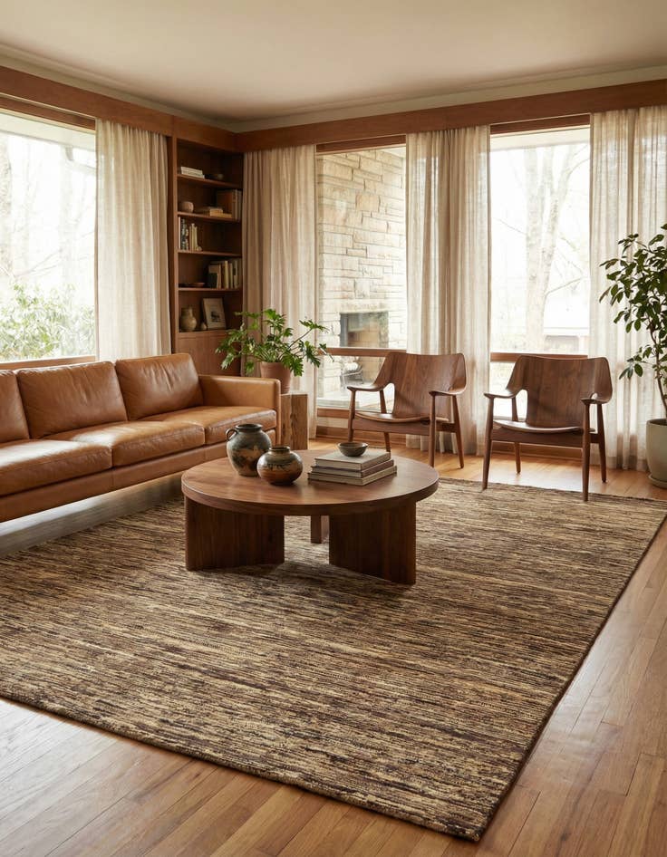 Detail image of 6' 7 x 8' 6  Hand Knotted Modern Ziegler Rug