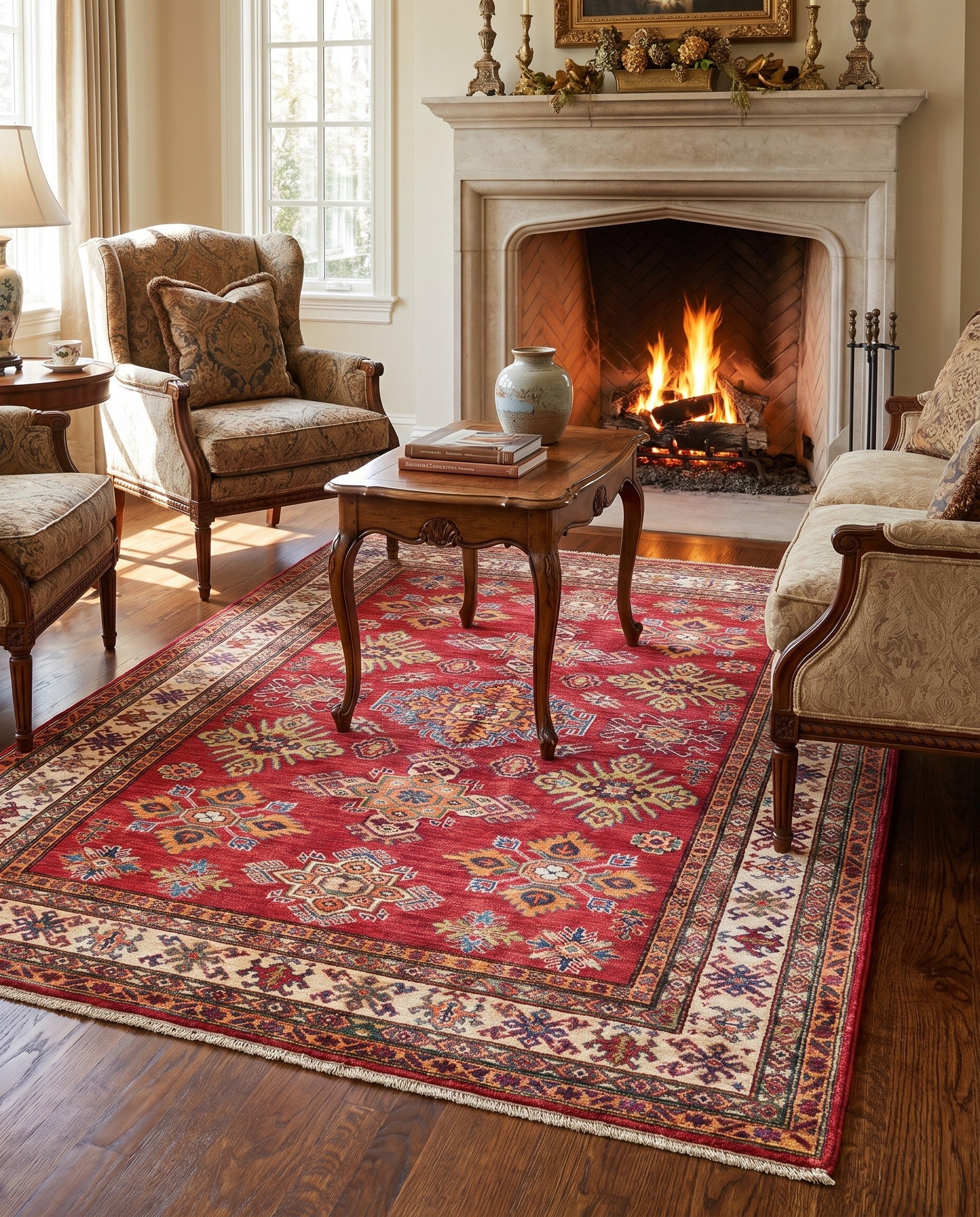 5' x 6' 8 Hand Knotted Kazak Rug