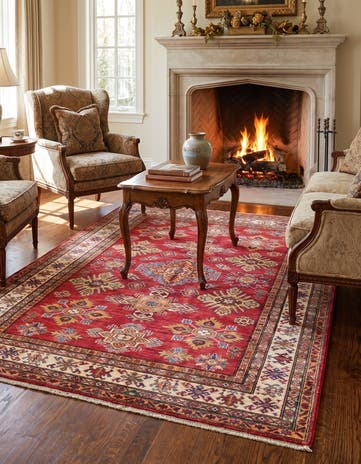 5' x 6' 8 Hand Knotted Kazak Rug