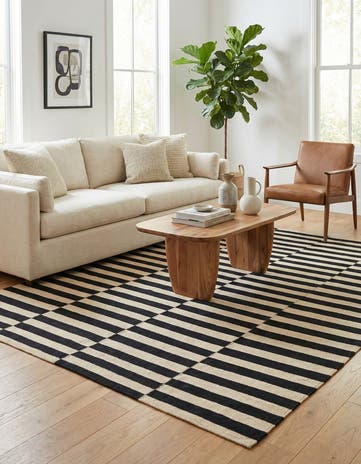 5' 2 x 6' 4 Hand Woven Kilim Modern Wool Rug