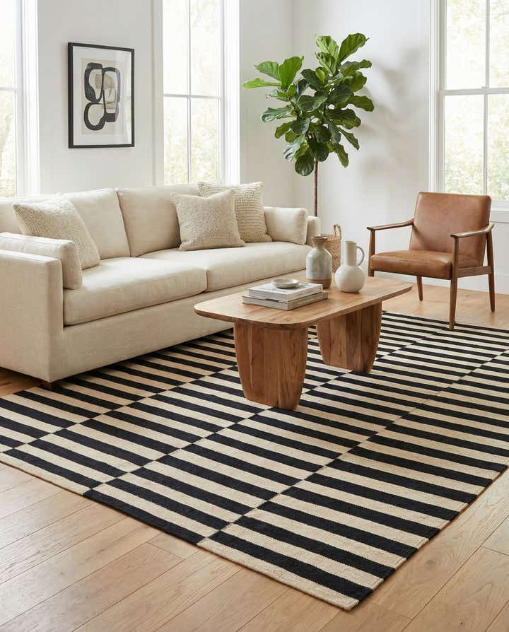 5' 2 x 6' 4 Hand Woven Kilim Modern Wool Rug