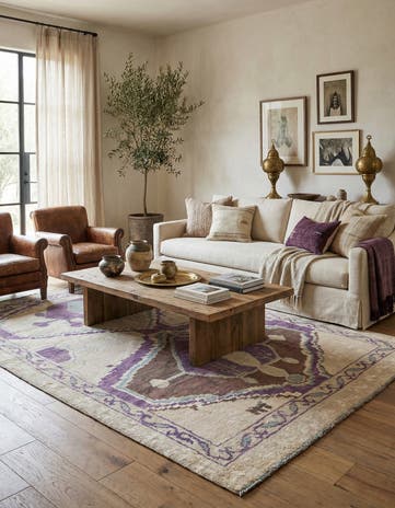 7' 4 x 10' 3 Hand Knotted Moroccan Wool Rug