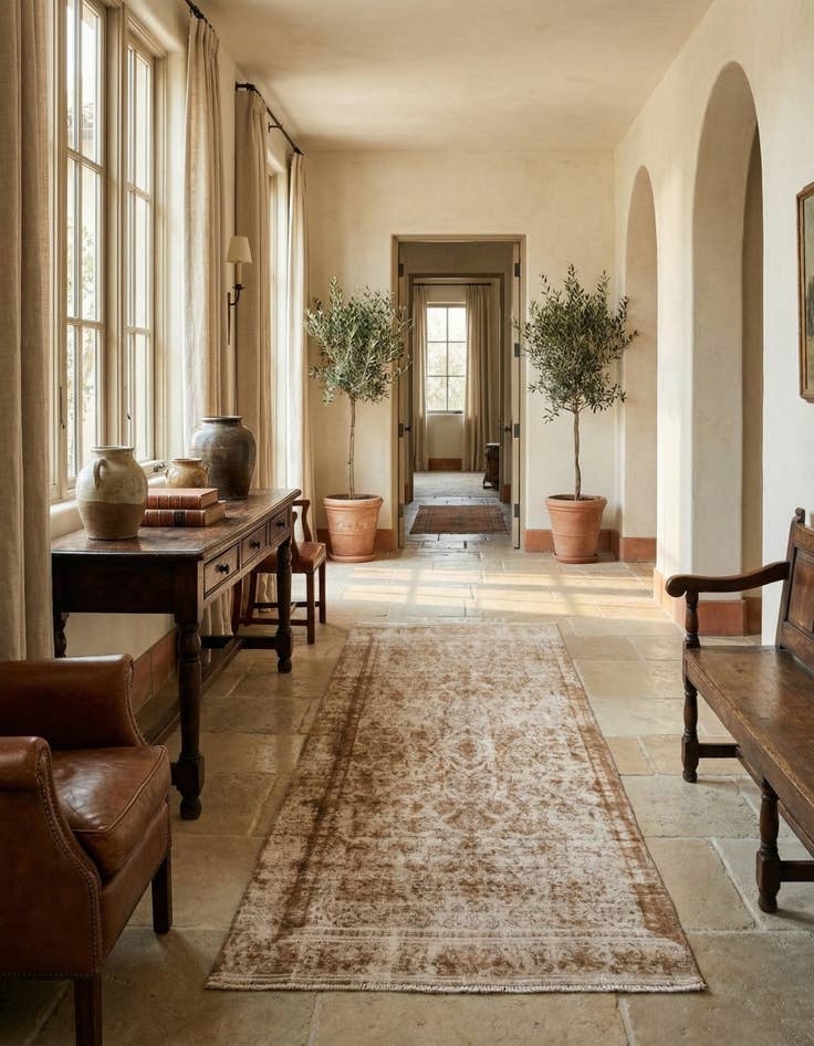 Detail image of 4' x 8' 8  Hand Knotted Ultra Vintage Persian Wool Runner Rug