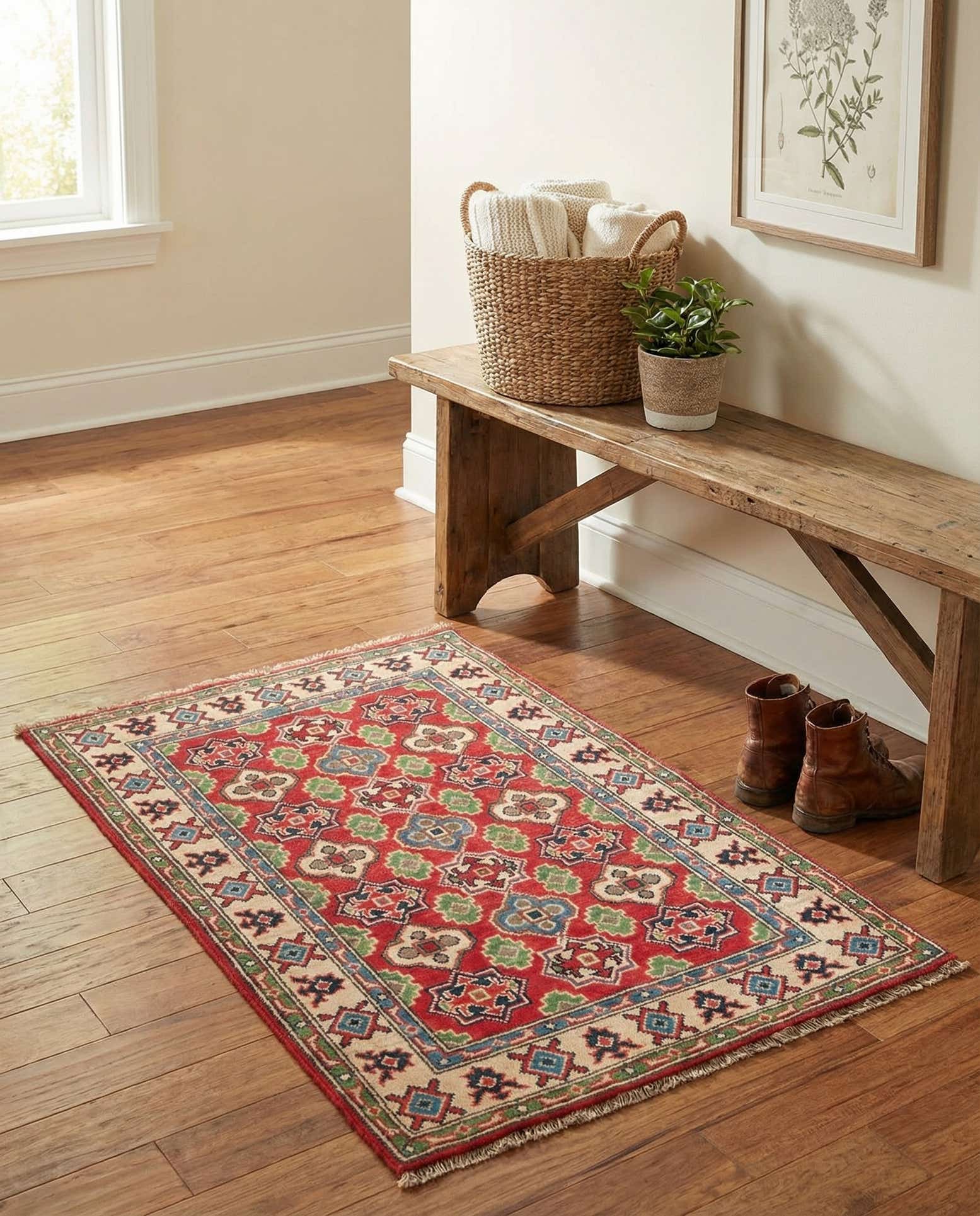 2' 10 x 4' Hand Knotted Kazak Rug