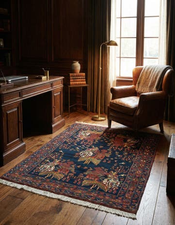 5' 1 x 6' 2 Afshar Wool Rug