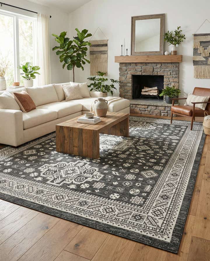 10' x 14' Easy-Clean Aztec Indoor / Outdoor Rug