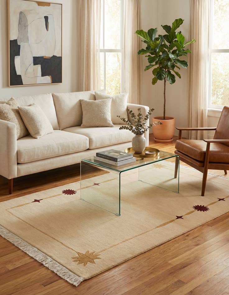 Detail image of 3' x 4' 10  Hand Knotted Darya Wool Rug