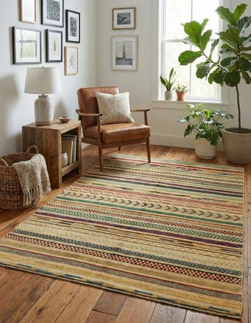 4' 1 x 5' 9 Hand Knotted Modern Ziegler Rug