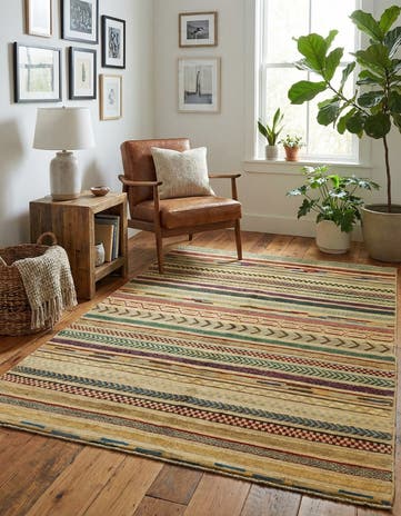 4' 1 x 5' 9 Hand Knotted Modern Ziegler Rug