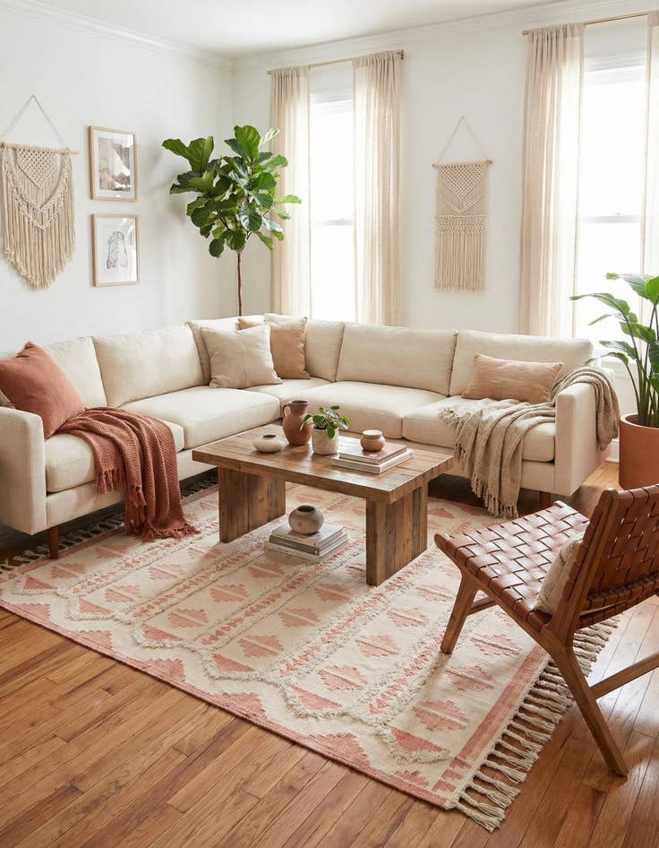 Detail image of  10' x 10'  Hand Woven Arizona Wool Square Rug