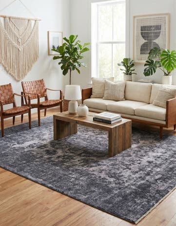 Gray and Blue Boutique Rug
