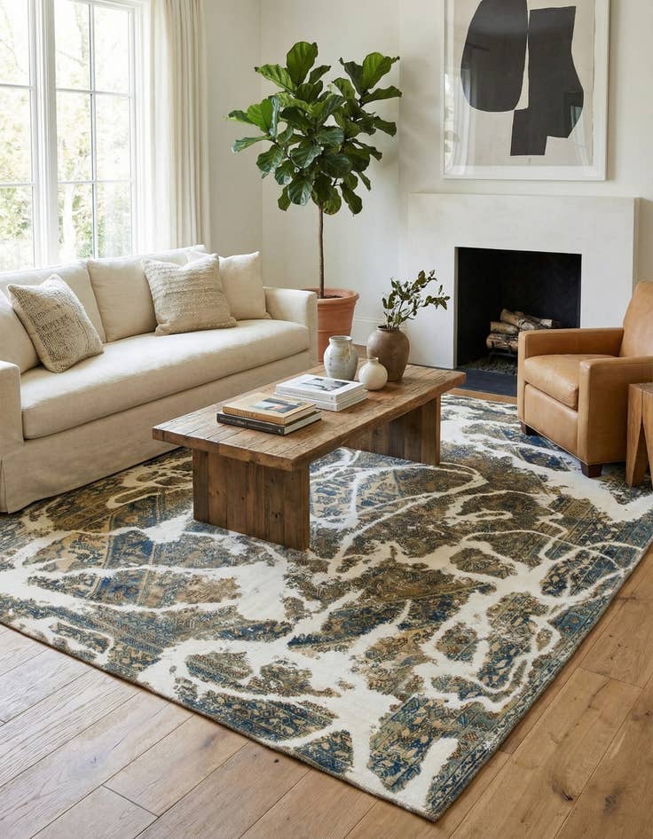 Detail image of 8' 2 x 10' 7  Hand Knotted Ultra Vintage Persian Wool Rug