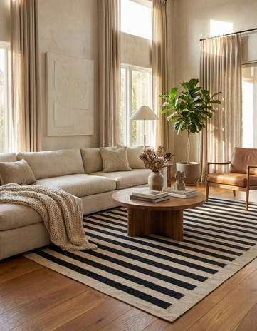 6' 8 x 9' 7 Hand Woven Kilim Modern Wool Rug