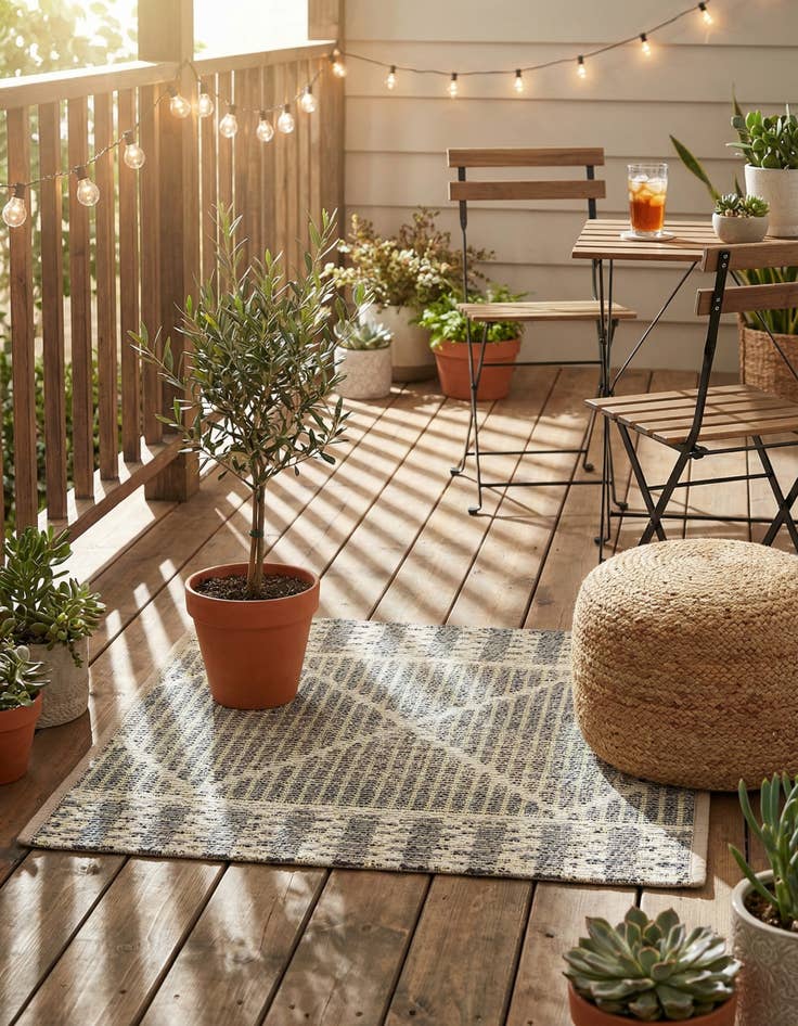 Detail image of 1' 4 x 1' 4  Washable Trellis Indoor / Outdoor Sample Rug