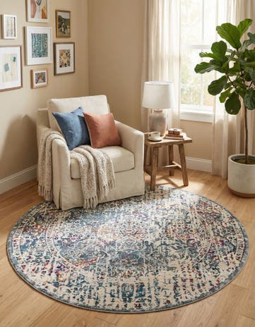 Gray Budapest Round Rug