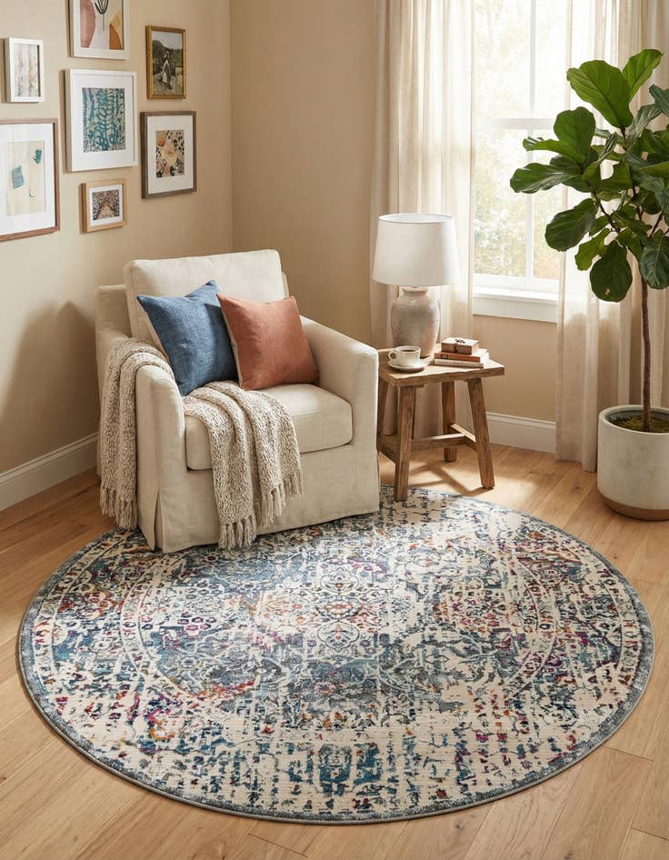 Detail image of 5' x 5' Budapest Round Rug