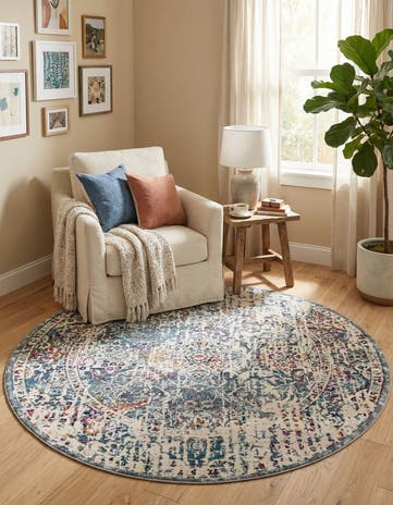 Gray Budapest Round Rug