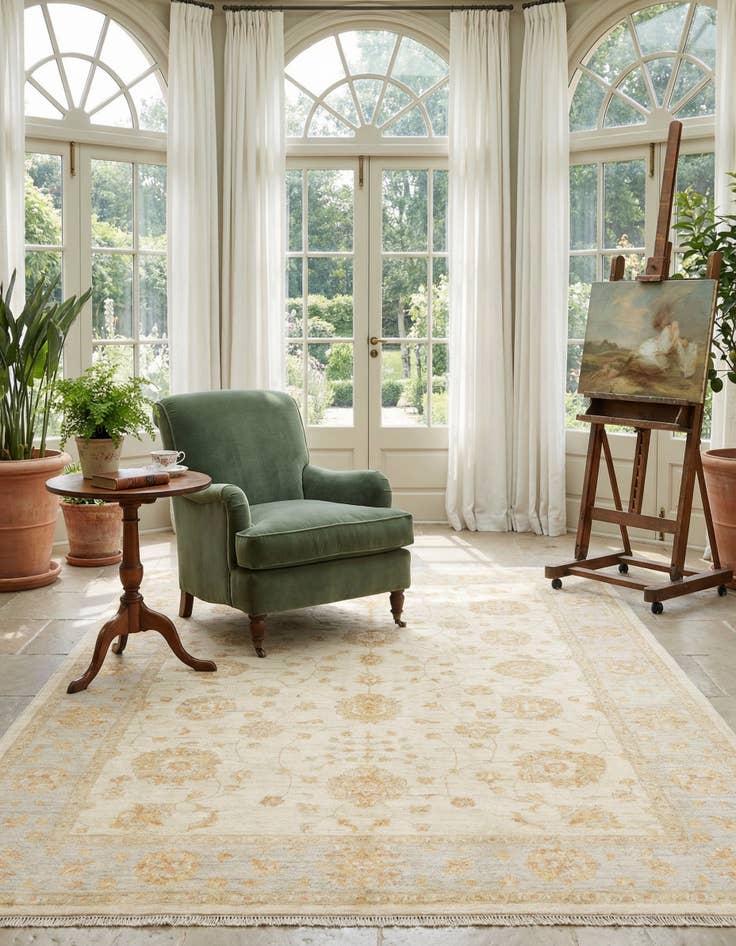 Detail image of 6' 8 x 6' 9 Ziegler Wool Square Rug