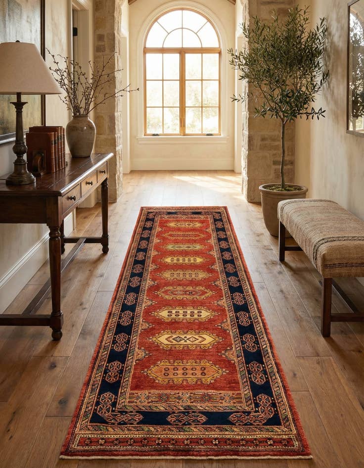 Detail image of 2' 11 x 9' 11 Luribaft Wool Runner Rug