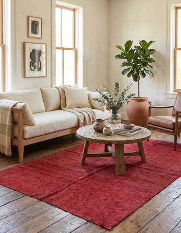 5' 3 x 8' Hand Knotted Moroccan Wool Rug