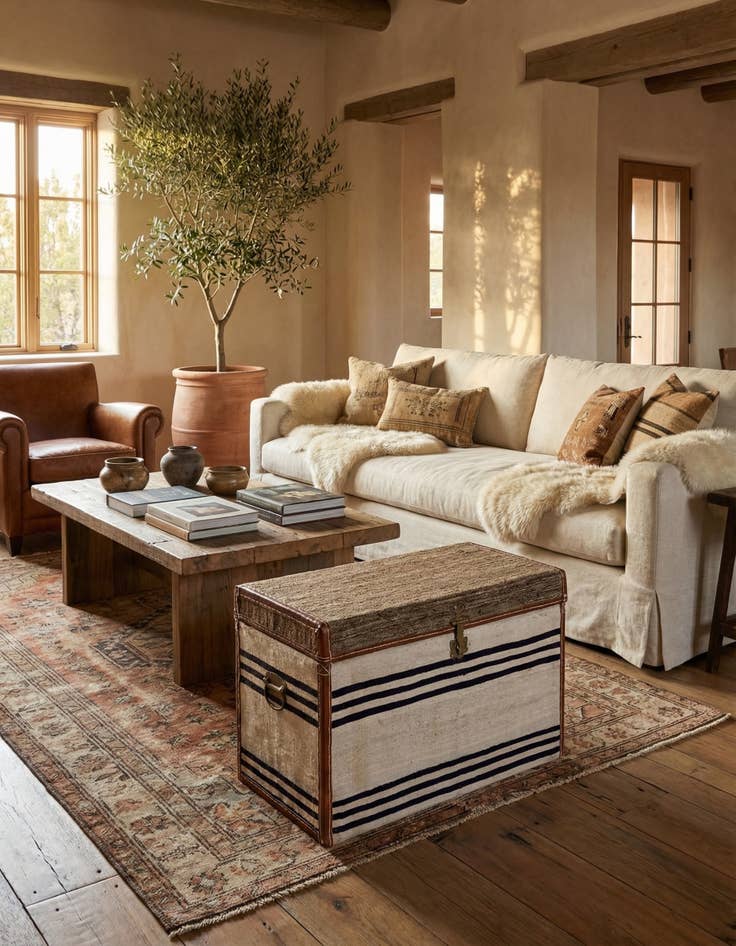 Detail image of 1' 7 x 3' 1  Hand Knotted Furniture Trunk