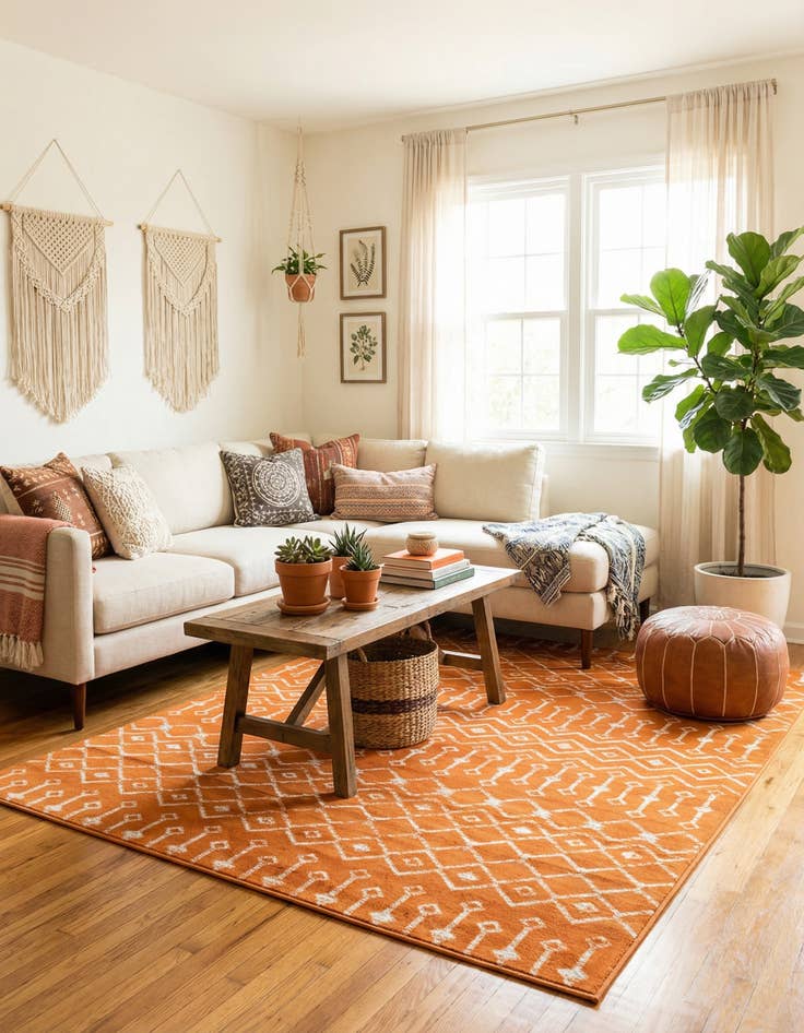 Detail image of 6' x 9' Kasbah Trellis Rug