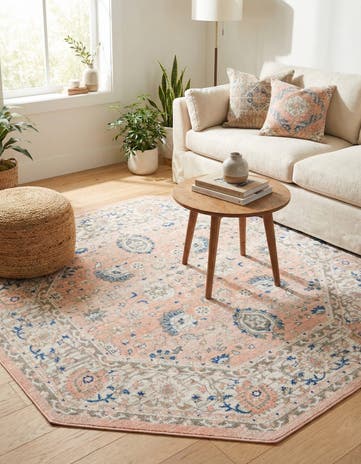 Powder Pink Whitney Octagon Rug