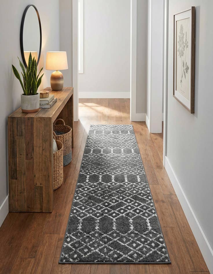 Detail image of  2' x 8' Paxon Trellis Runner Rug