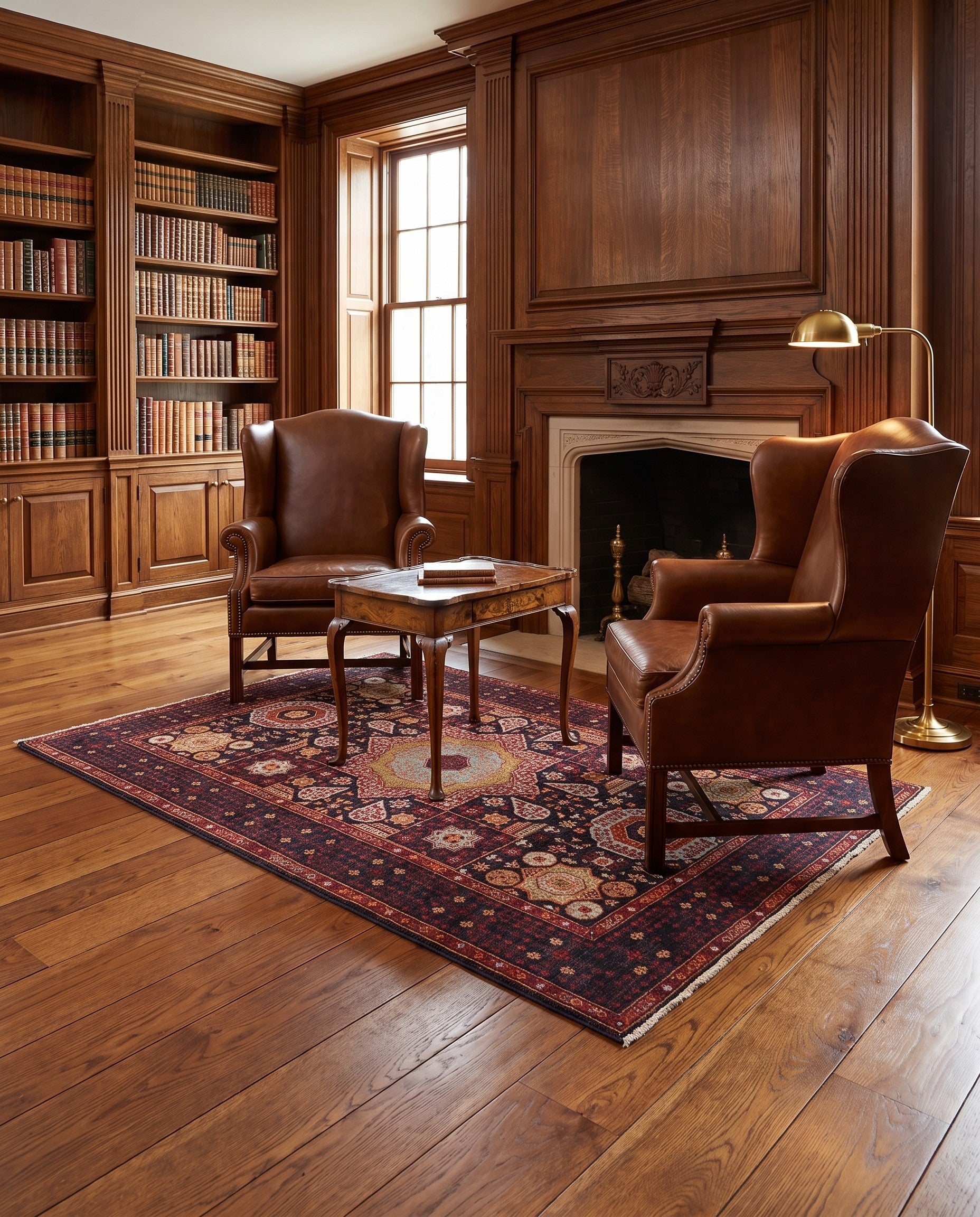 4' 2 x 6' 2 Hand Knotted Mamluk Ziegler Rug
