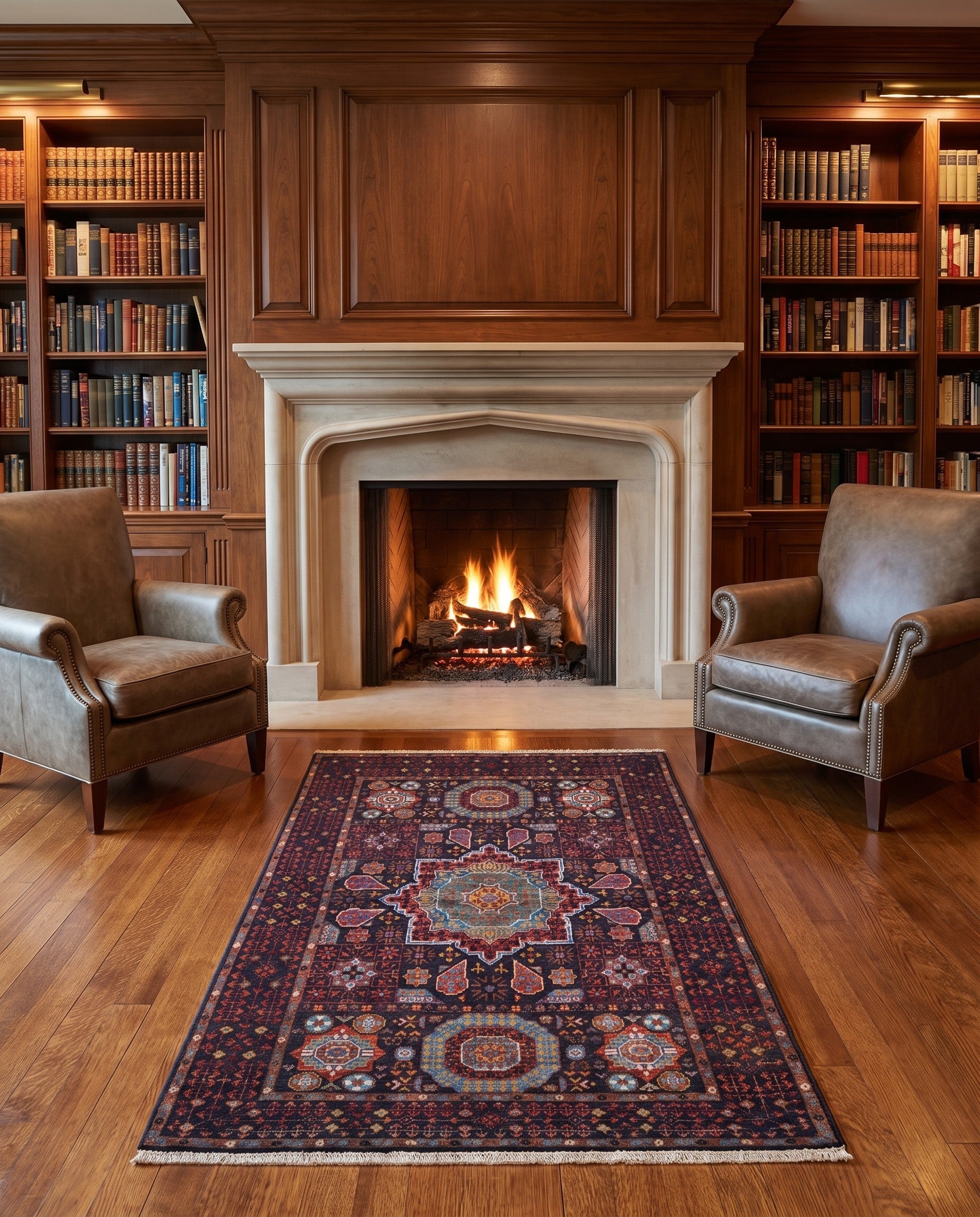 3' 3 x 5' Hand Knotted Mamluk Ziegler Rug