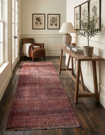 3' 6 x 9' 3 Hand Knotted Ultra Vintage Persian Wool Runner Rug