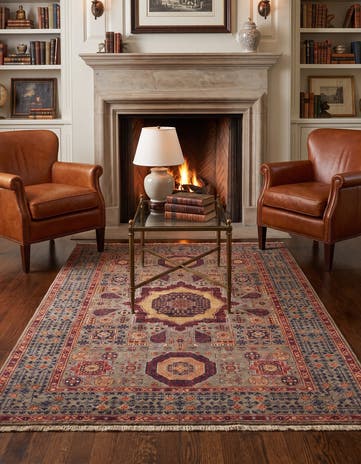 4' 1 x 6' Hand Knotted Mamluk Ziegler Rug