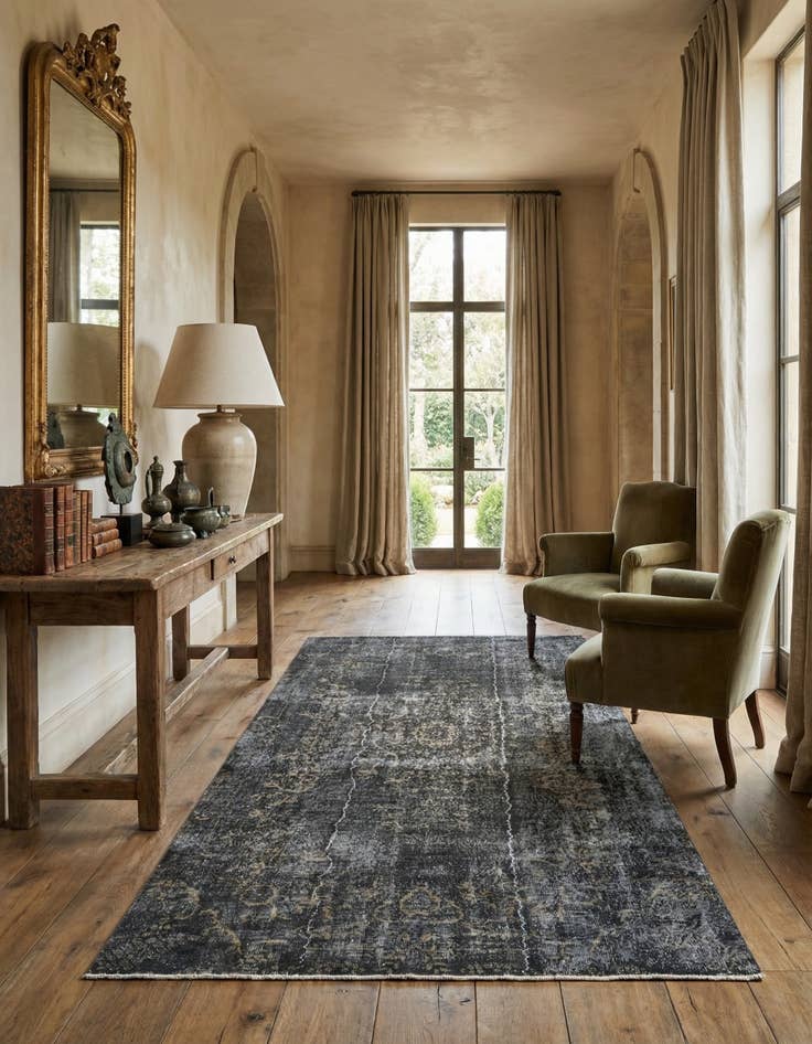 Detail image of 6' 7 x 9' 10 Ultra Vintage Wool Runner Rug