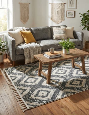 Blue Gray Cherokee Rug