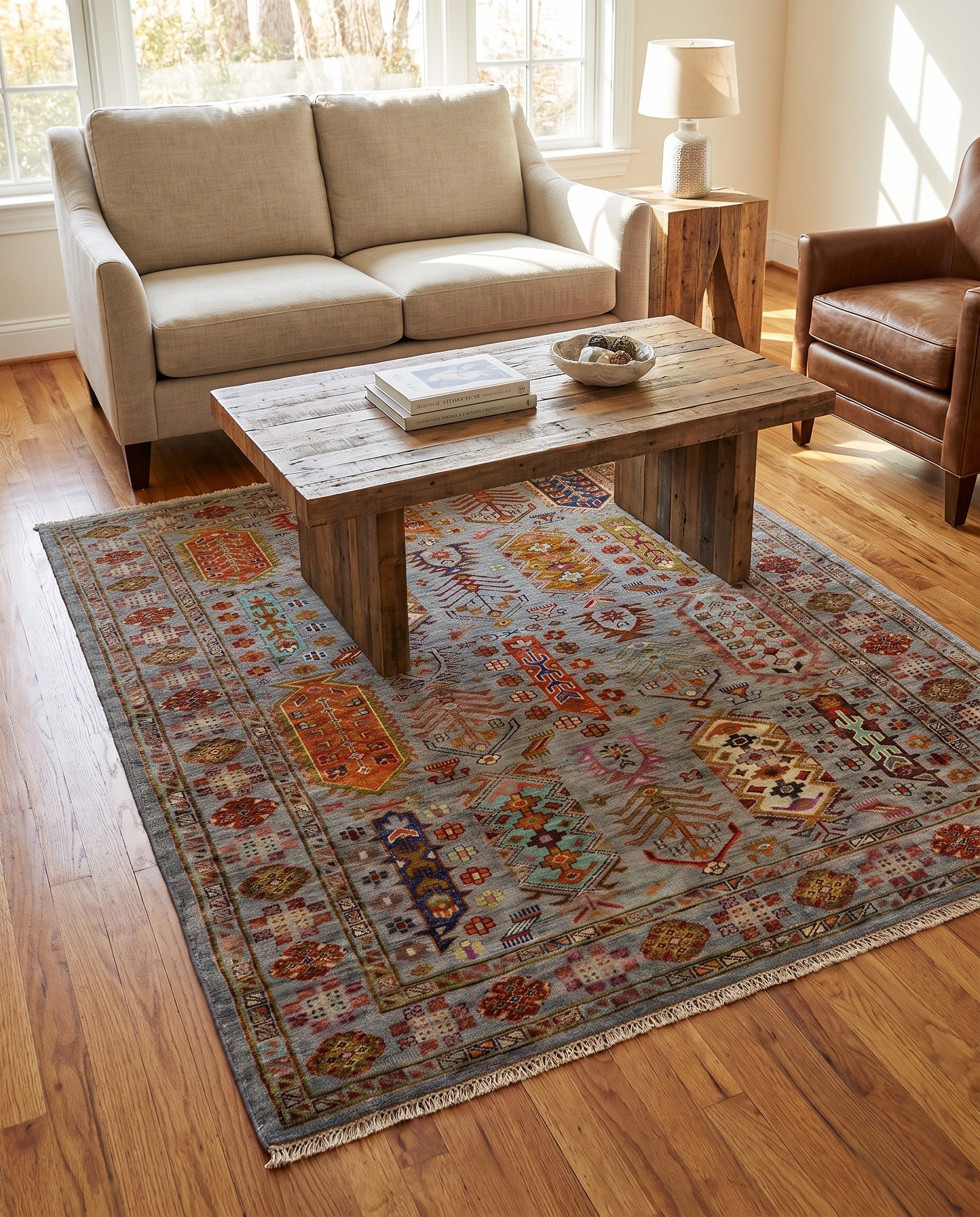 4' 1 x 6' 2 Hand Knotted Ariana Ziegler Rug
