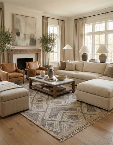 10' 2 x 14' 7 Hand Knotted Oushak Wool Rug