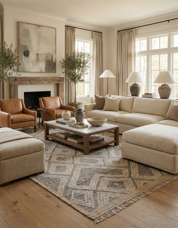 10' 2 x 14' 7 Hand Knotted Oushak Wool Rug