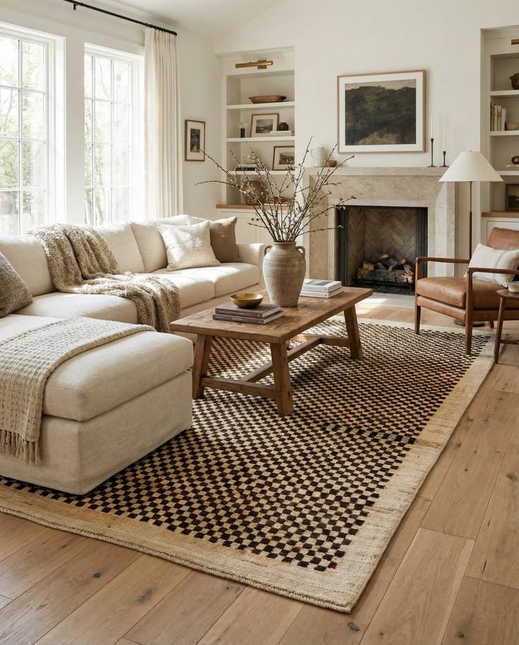 Detail image of 4' 11 x 6' 4 Hand Knotted Moroccan Wool Rug