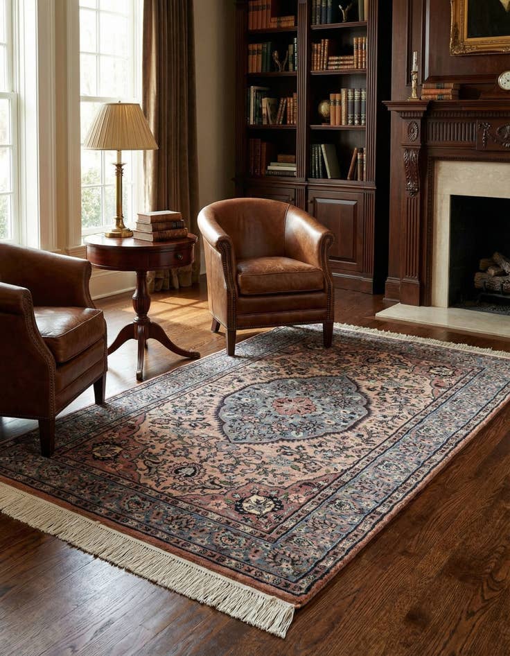 Detail image of 3' 3 x 5' 2  Hand Knotted Kashmir Oriental Rug