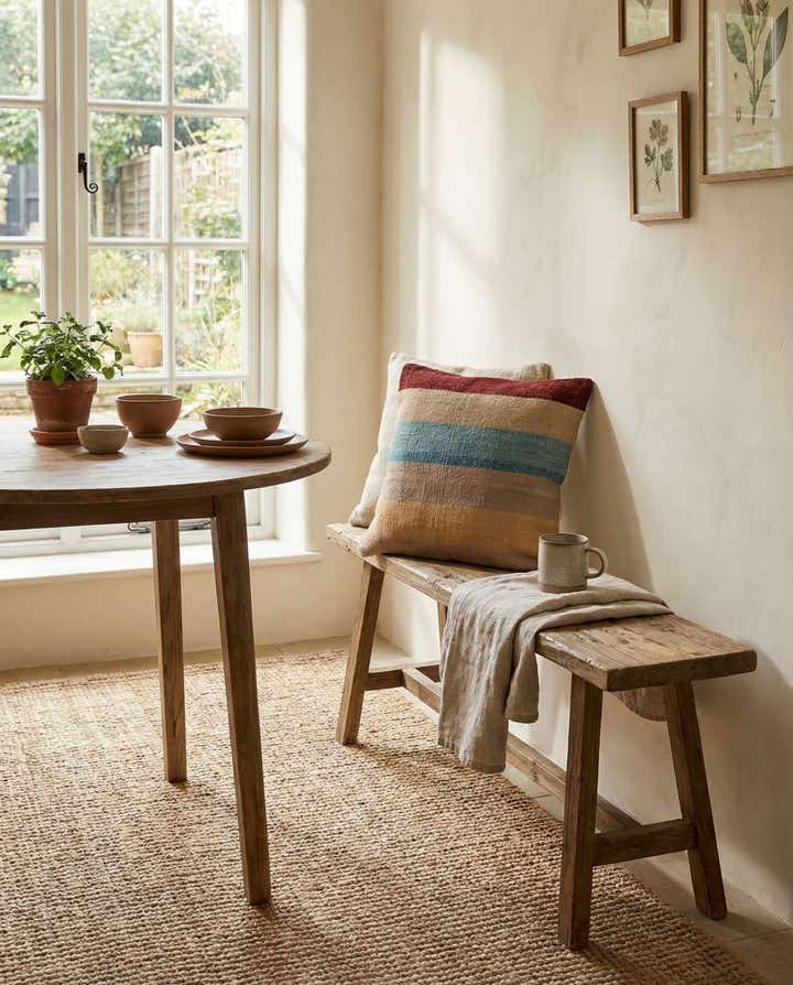 1' 6 x 1' 6 Hand Woven Pillow Wool Square Rug