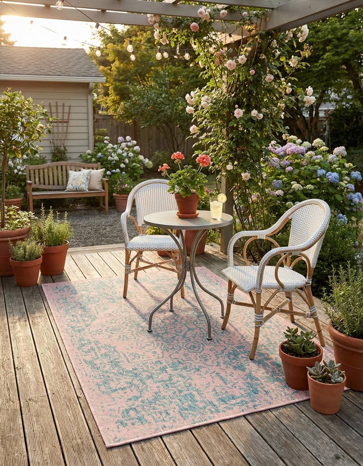 Detail image of 3' x 5' 3 Easy-Clean Jill Zarin Dubai Indoor / Outdoor Rug