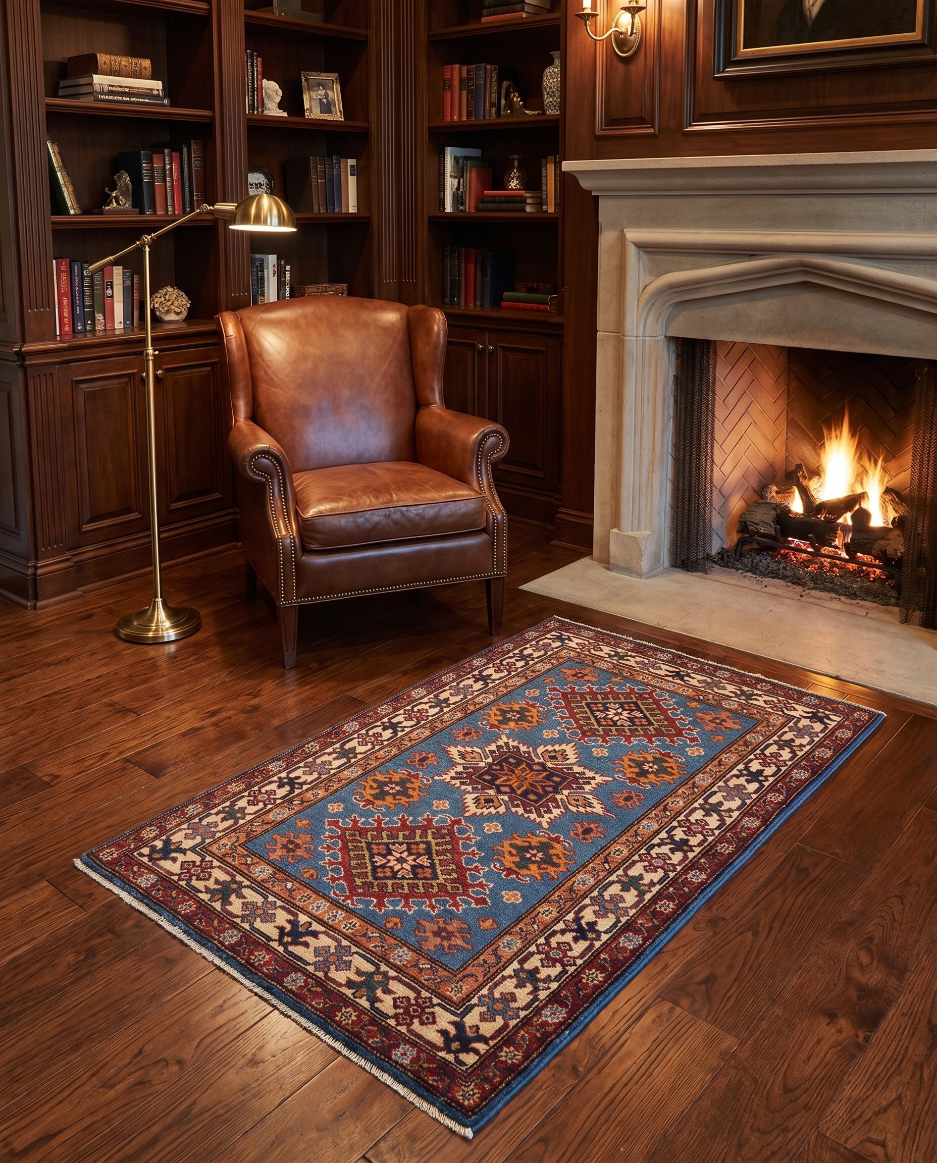 2' 10 x 4' 5 Hand Knotted Kazak Rug