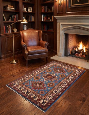 2' 10 x 4' 5 Hand Knotted Kazak Rug
