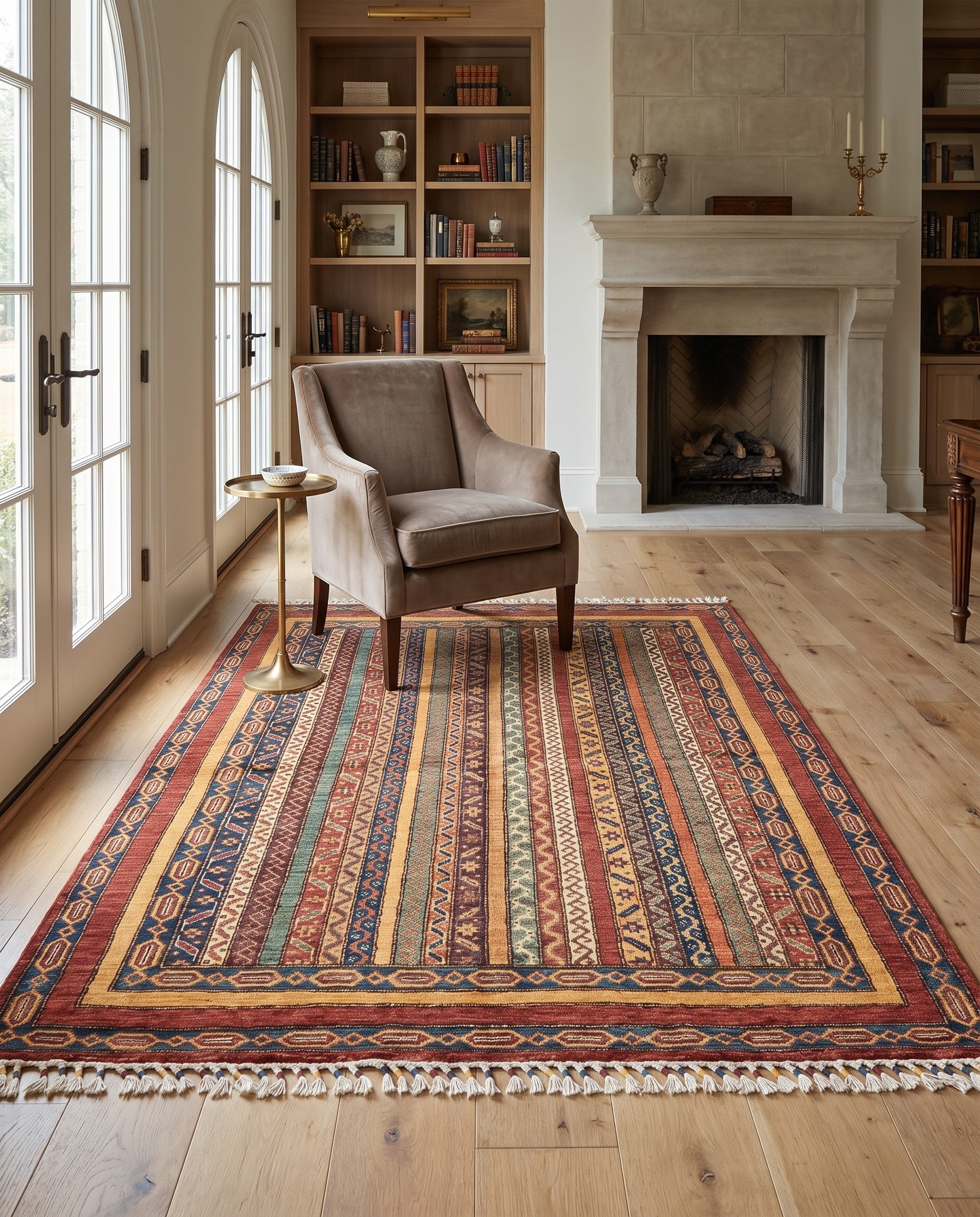 4' 9 x 6' 4 Hand Knotted Ariana Ziegler Rug