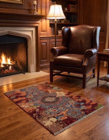 2' x 3' 2 Hand Knotted Mamluk Ziegler Rug