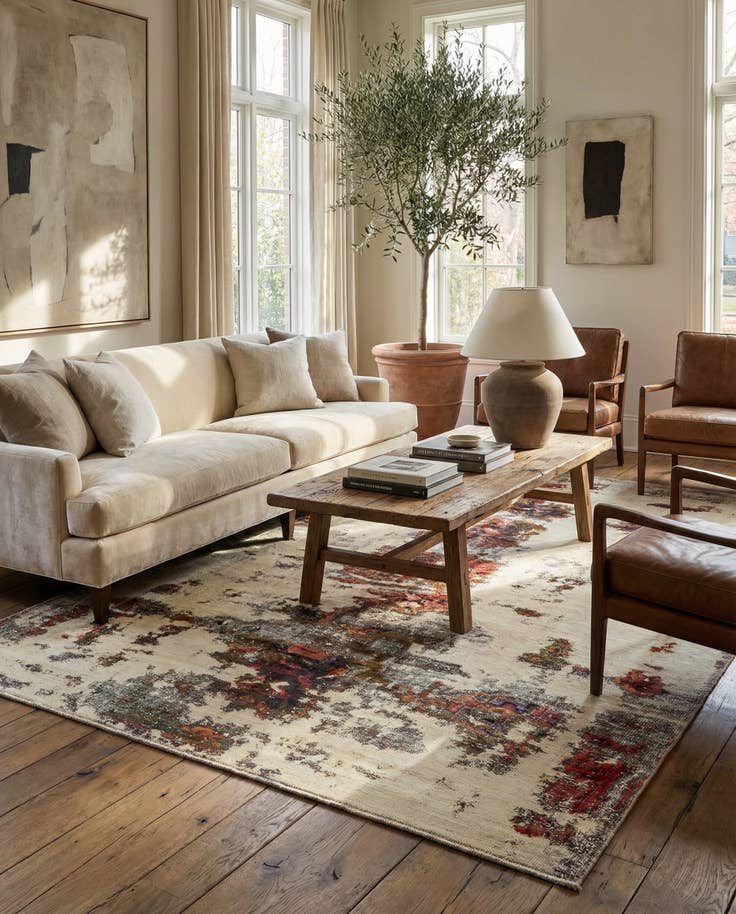 Detail image of 6' x 9' 10 Hand Knotted Ultra Vintage Persian Wool Rug